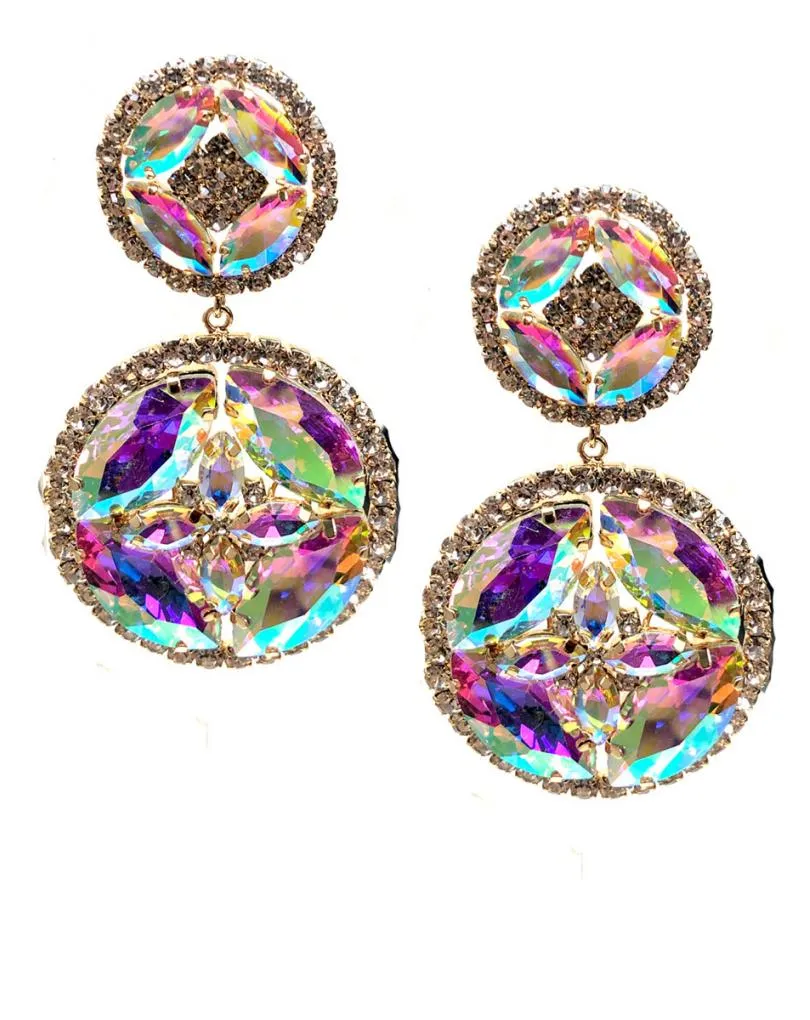 PENDIENTES DE FIESTA LARGOS DISEÑO ESPECTACULAR DE PEDRERIA